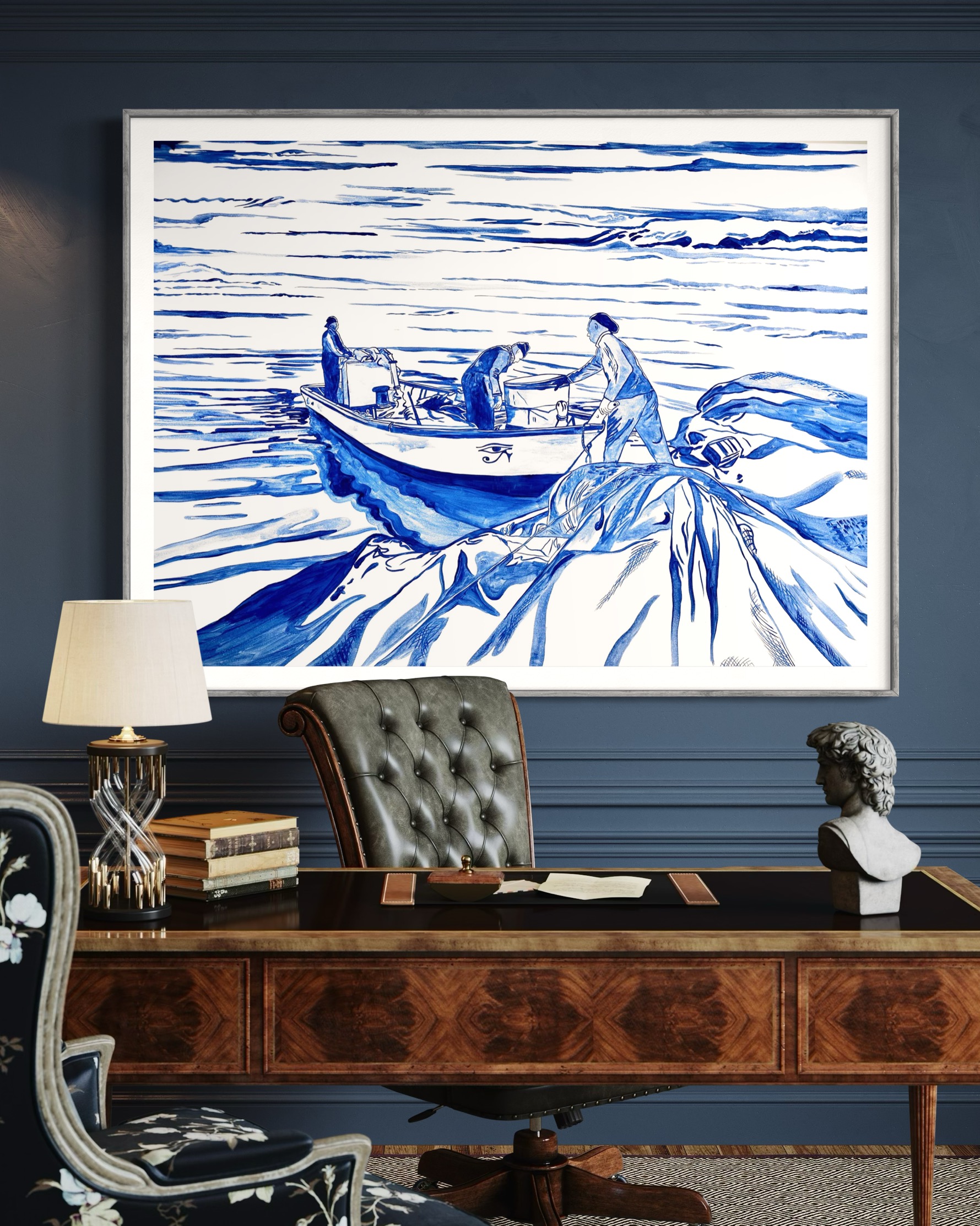 Boat with Fishermen and the Eye of Horus
