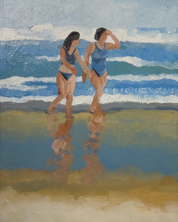 Girls at the Beach - Paintings collection