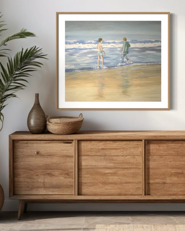 Children Playing at the Beach