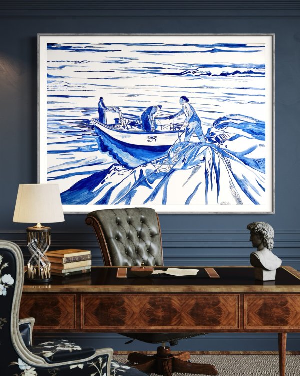 Boat with Fishermen and the Eye of Horus