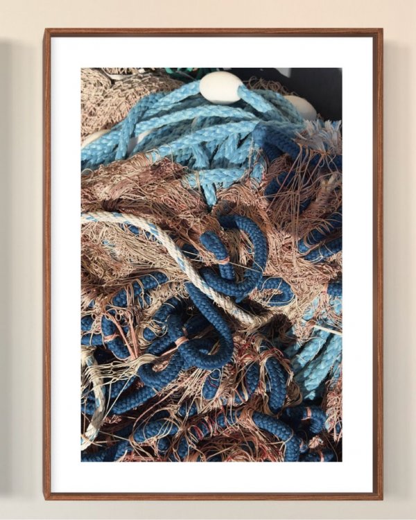 Blue and Beige Net